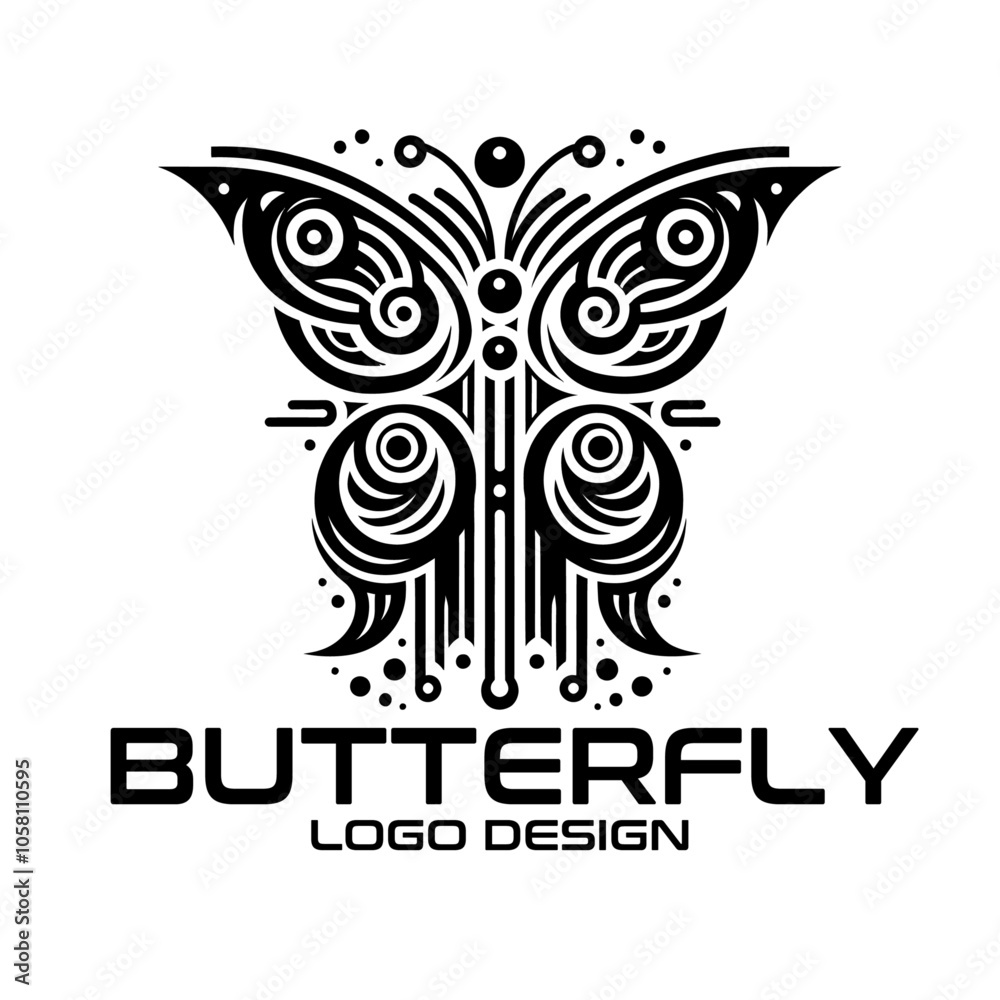 Obraz premium Butterfly Vector Logo Design