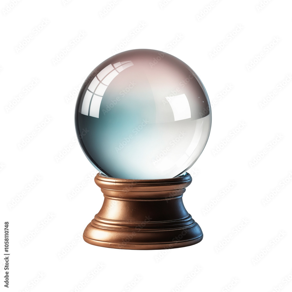 glass crystal ball on transparent background glass crystal ball on transparent background