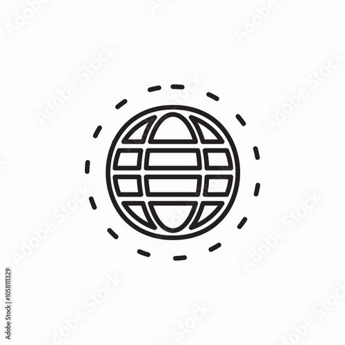 planet globe icon sign vector