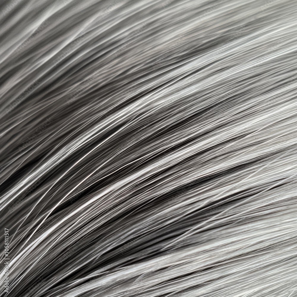 Obraz premium closeup of hairs of different colors, showing generational differences and the concept of family.