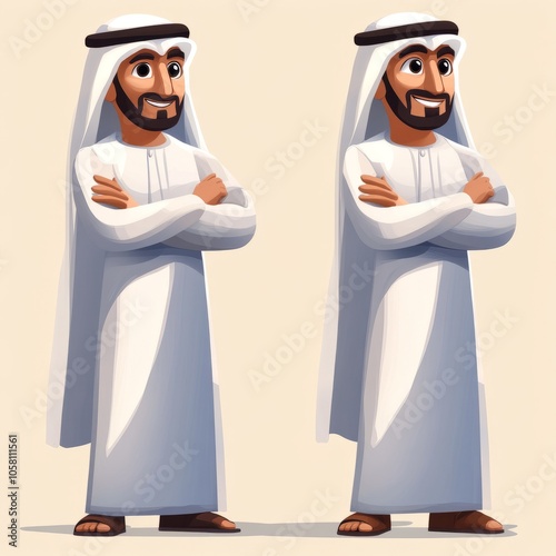 Arabic men character design  