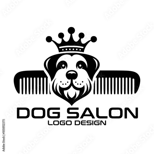 Dog Salon Vector Logo Design 