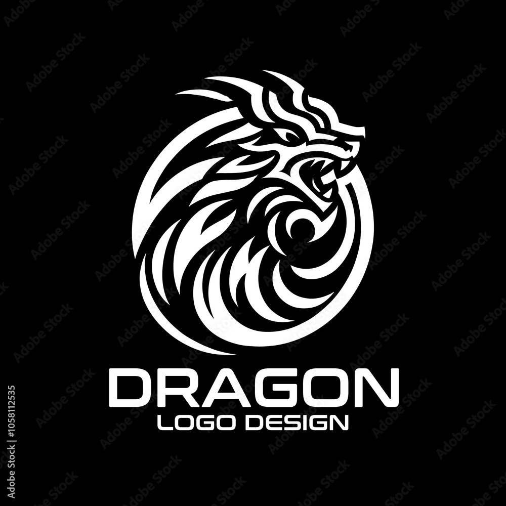 Dragon Vector Logo Design Dragon Vector Logo Design