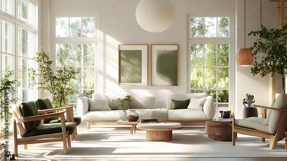 Modern Interior of Stylish Living Room ,Wall Mock Up, Frame , Poster with Beautiful Background, 3d render Modern Interior of Stylish Living Room ,Wall Mock Up, Frame , Poster with Beautiful Background, 3d render