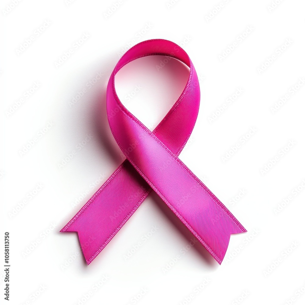 Pink awareness ribbon on white isolated background. Pink awareness ribbon on white isolated background.