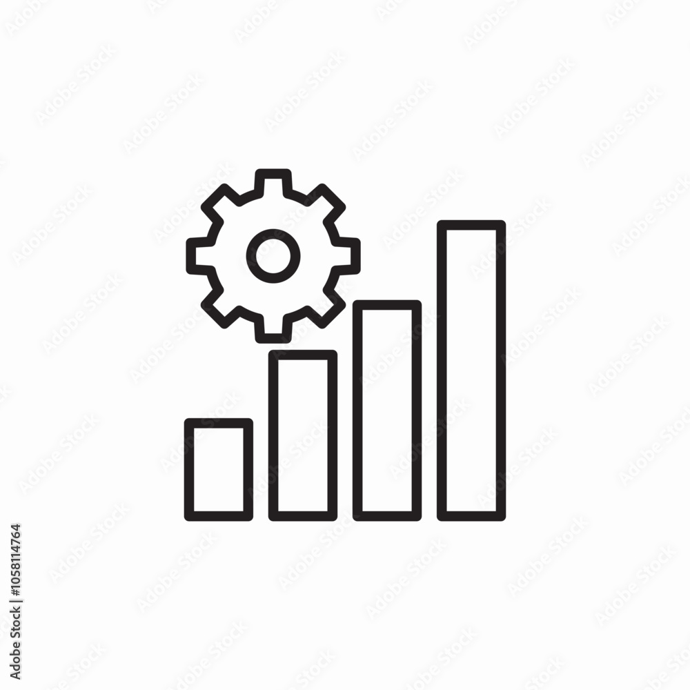 statistics settings icon sign vector statistics settings icon sign vector