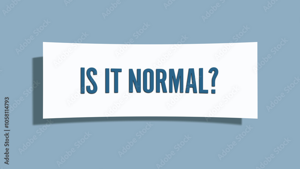 Is it normal. A card isolated on blue background. Is it normal. A card isolated on blue background.