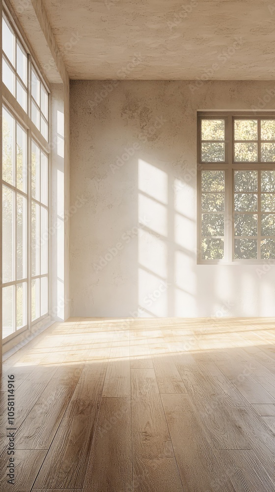 Fototapeta premium Bright and Airy Gallery Room with Natural Light