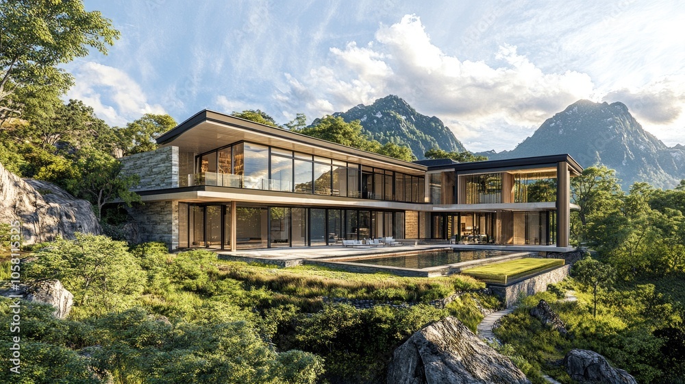 Modern Luxury Villa with Scenic Landscape Modern Luxury Villa with Scenic Landscape