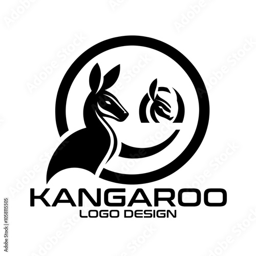 Kangaroo Vector Logo Design photo