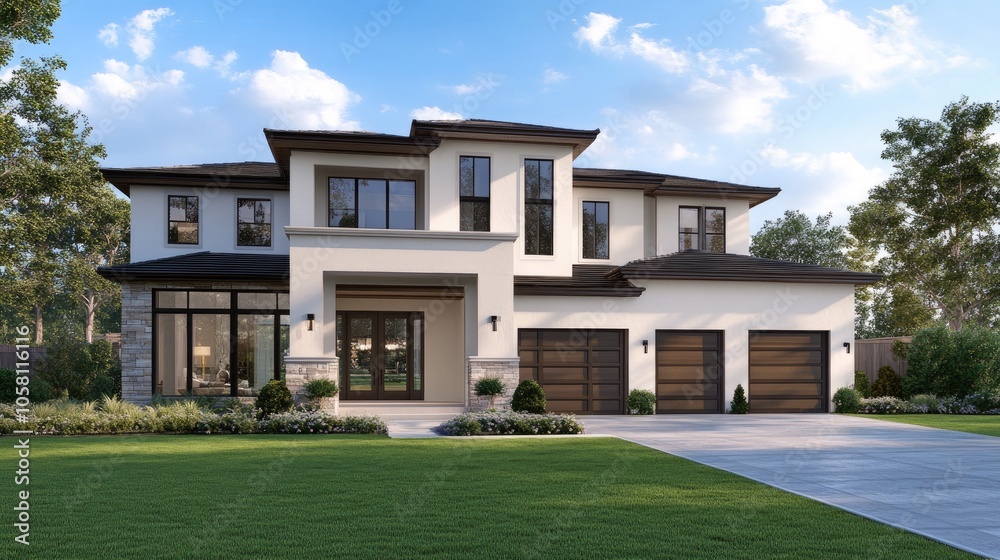Modern Two-Story House with Elegant Design Modern Two-Story House with Elegant Design
