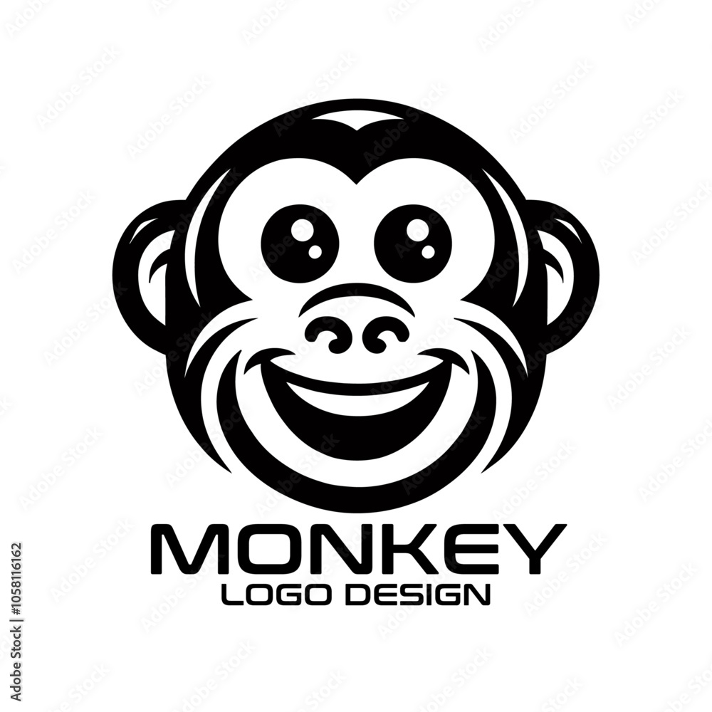 Monkey Vector Logo Design Monkey Vector Logo Design