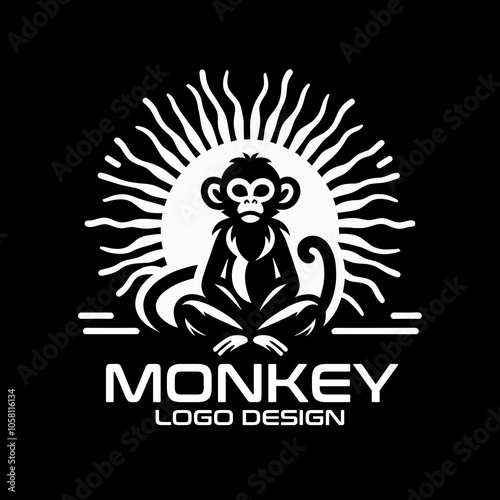 Monkey Vector Logo Design photo