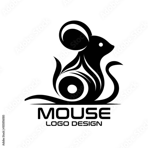 Mouse Vector Logo Design photo