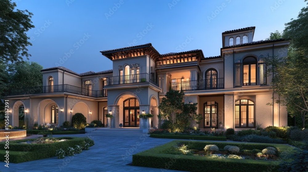 Elegant 3D Visualization of Luxurious Residence Elegant 3D Visualization of Luxurious Residence