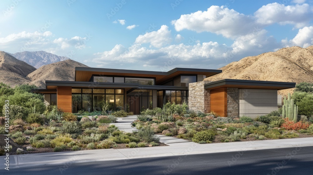 Modern Elegant Home with 3D Elevation Design Modern Elegant Home with 3D Elevation Design