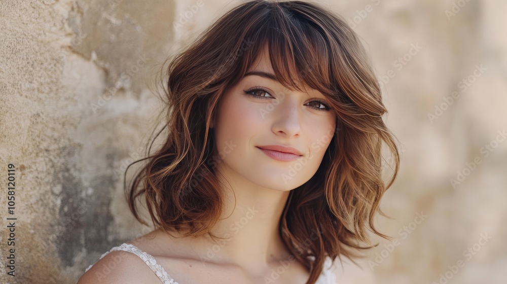 Natural Portrait of a Smiling Young Woman Natural Portrait of a Smiling Young Woman