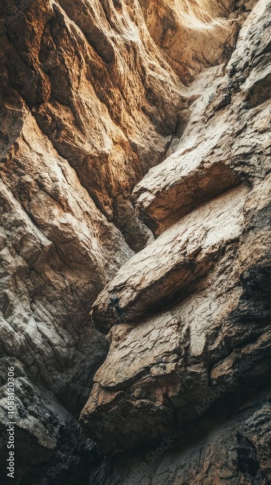 Textured Rock Formations in Desert Landscape Textured Rock Formations in Desert Landscape