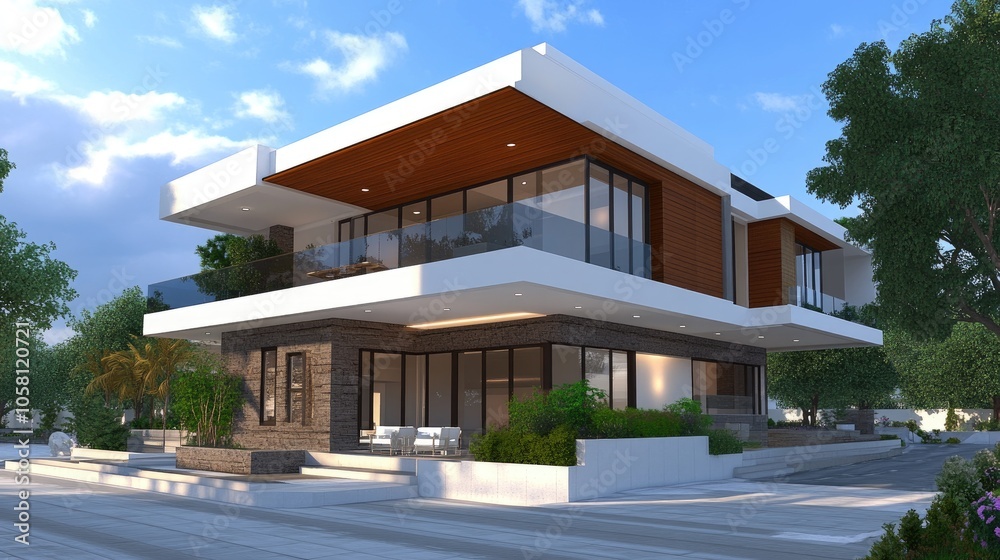 Elegant Three-Story Duplex Architectural Design Elegant Three-Story Duplex Architectural Design