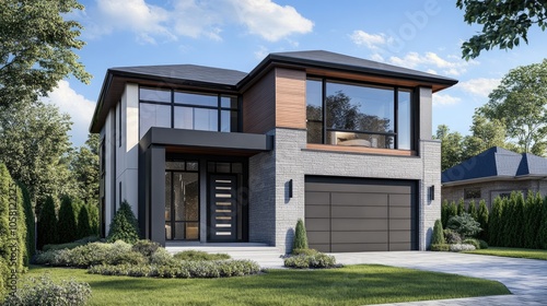 Modern Two-Storey House Visualization