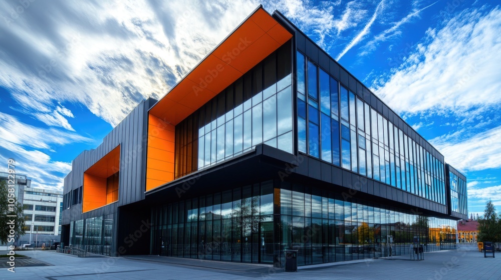 Fototapeta premium Contemporary Building View in Tallin City Landscape