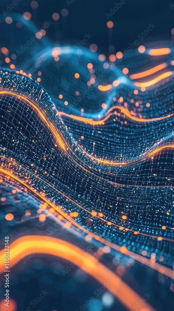 Dynamic Technology Background with Swirling Patterns Dynamic Technology Background with Swirling Patterns