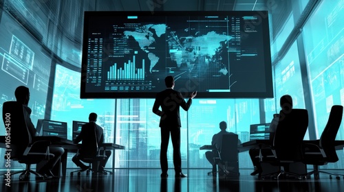 Business Presentation with Global Data Visualization