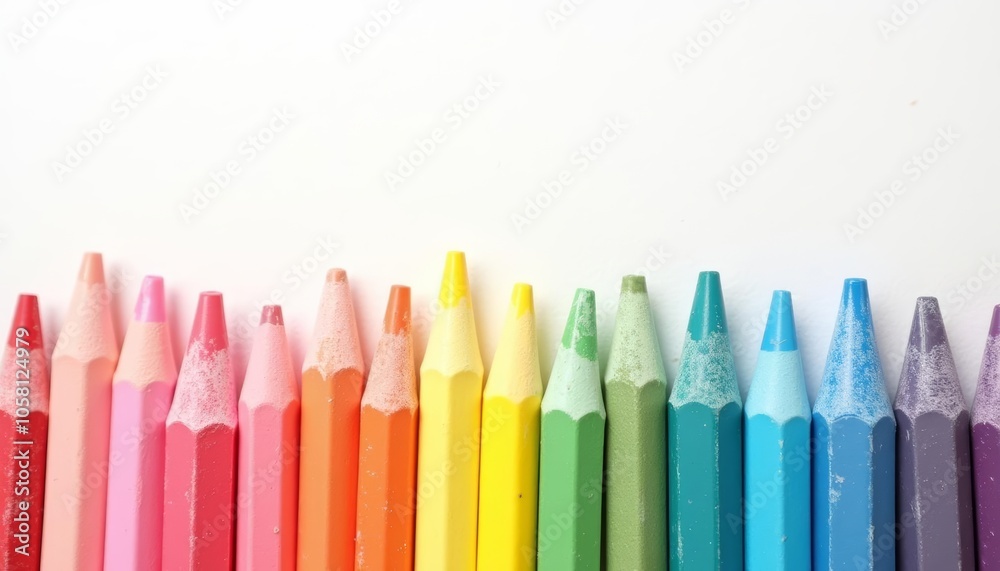 A rainbow of creativity A vibrant array of colored pencils A rainbow of creativity A vibrant array of colored pencils