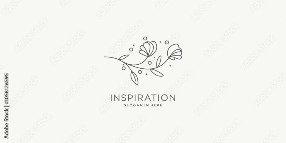 Fototapeta premium Inspiration Abstract flower icon