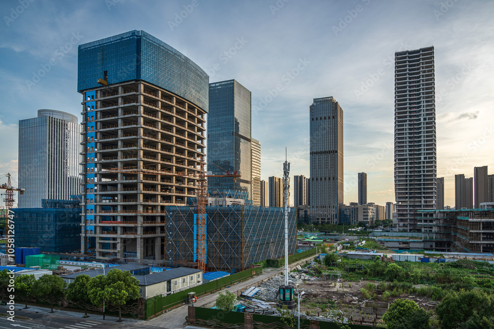 Modern Urban Development: A New Skyline Emerges in the City