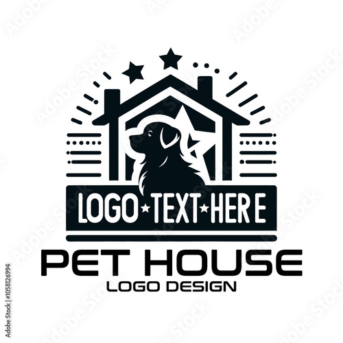 Pet House Vector Logo Design