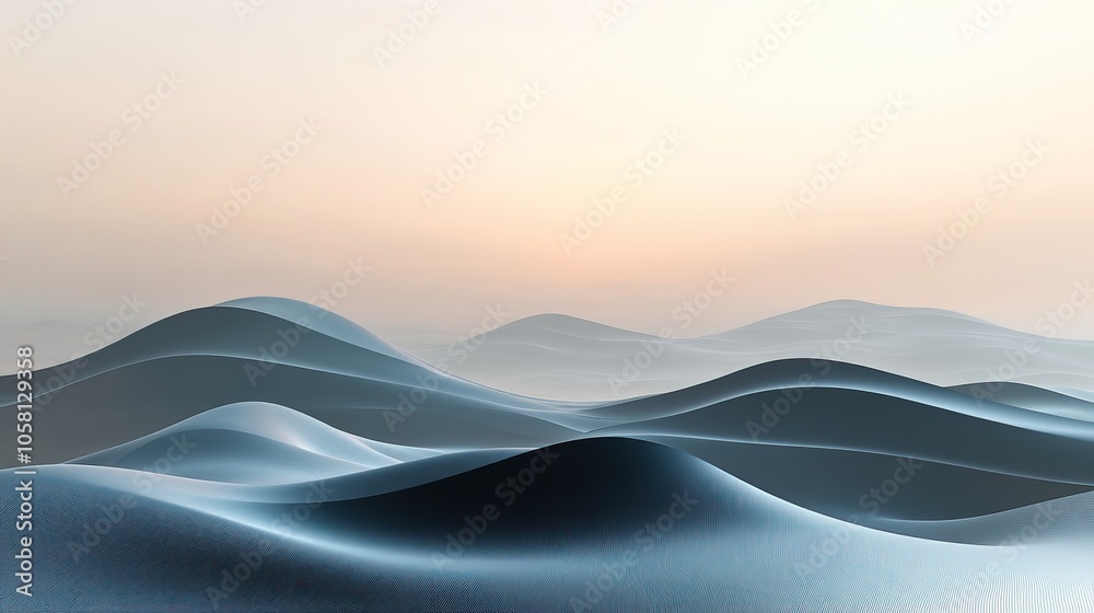 Abstract render of surreal landscape with smooth wavy forms, circular stripes, and depth of field , abstract, render, surreal Abstract render of surreal landscape with smooth wavy forms, circular stripes, and depth of field , abstract, render, surreal