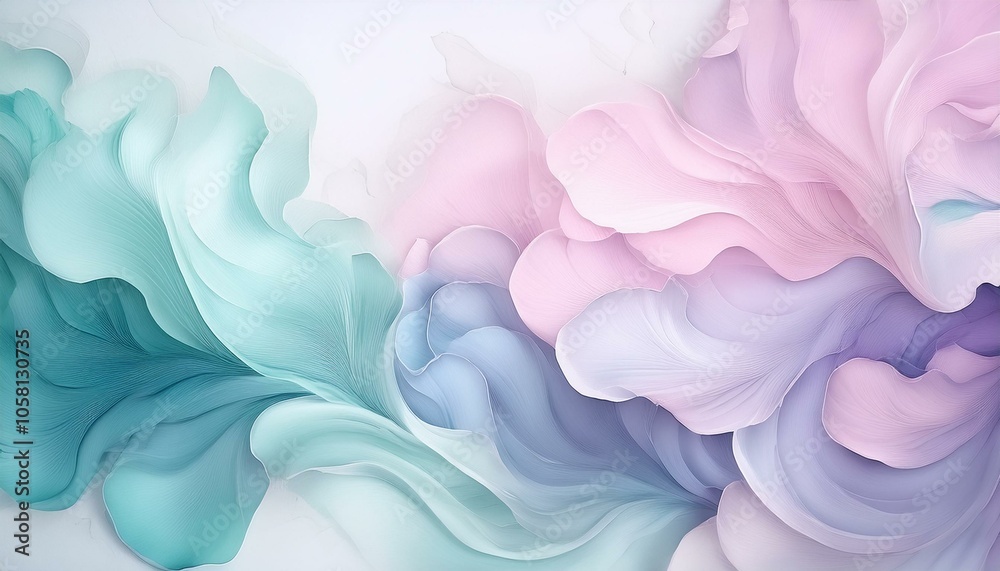 Abstract swirls of soft pastel colors in shades of blue, pink, and purple. Abstract swirls of soft pastel colors in shades of blue, pink, and purple.