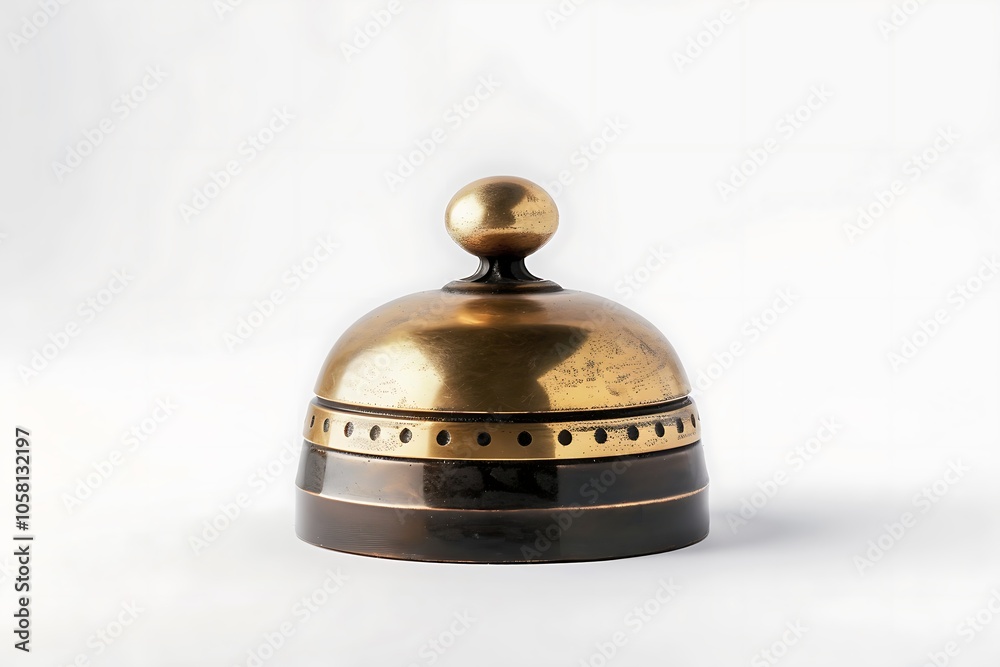 Reception bell on white background