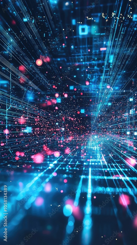 Vibrant Digital Technology Background