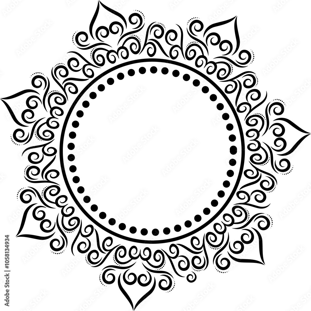 Elegant vector pattern, rosette. It can be used in the design of books and booklets. In interior design Elegant vector pattern, rosette. It can be used in the design of books and booklets. In interior design