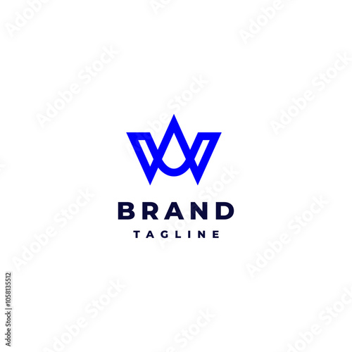 Free Download Simple Water Initial W Letter Lines Logo Design. W Letter Lines Logo Design With Water Drops In The Middle. - GFXLoad