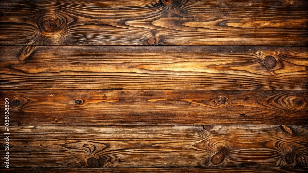 A rustic wood panel, showcasing the natural beauty of aged wood grain, with rich brown hues and intricate knot patterns. A rustic wood panel, showcasing the natural beauty of aged wood grain, with rich brown hues and intricate knot patterns.