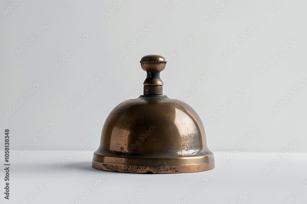 Reception bell on white background