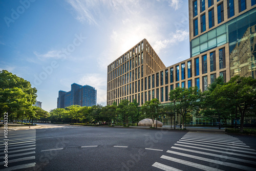 Modern Urban Architecture Surrounded by Lush Greenery