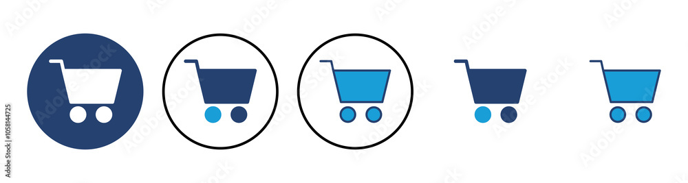 Shopping icon vector. Shopping cart icon. Trolley icon vector Shopping icon vector. Shopping cart icon. Trolley icon vector