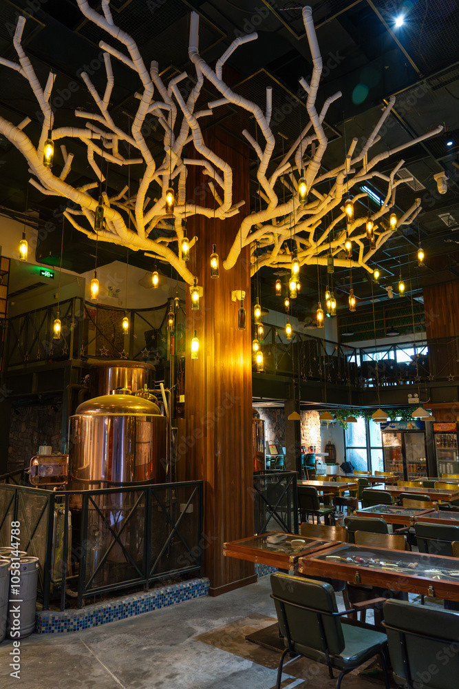 Photo taken on August 13, 2024 shows an interior scene at a bar inside Huallywood Cinema in Wuxi, Jiangsu province, China Photo taken on August 13, 2024 shows an interior scene at a bar inside Huallywood Cinema in Wuxi, Jiangsu province, China