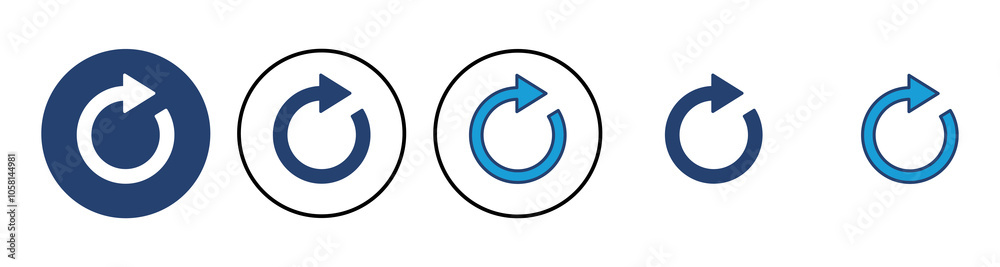 Refresh icon vector. Reload icon vector. Update icon. Refresh icon vector. Reload icon vector. Update icon.