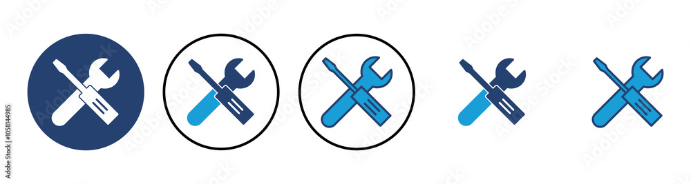 Repair tools icon vector. tool icon vector. setting icon vector. Wrench and screwdriver. support, Service Repair tools icon vector. tool icon vector. setting icon vector. Wrench and screwdriver. support, Service