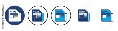 Newspaper icon vector. news paper vector sign