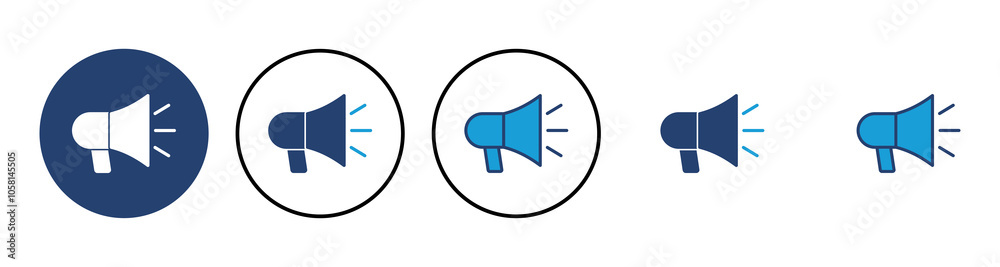 Megaphone icon vector. Loudspeaker icon vector. Megaphone icon vector. Loudspeaker icon vector.