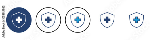 Health insurance icon vector. Insurance health document icon