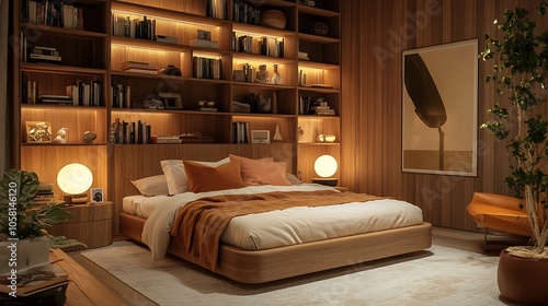 Modern Interior of Stylish Living Room ,Wall Mock Up, Frame , Poster with Beautiful Background, 3d render