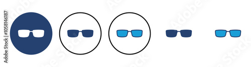 Glasses icon vector. Glasses vector icon