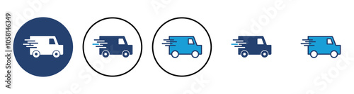 Fast shipping delivery truck icon vector. Delivery truck icon. fast delivery icon